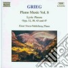 Edvard Grieg - Opere X Pf Vol. 8 (integrale) : Pezzi Lirici Opp. 121, 38, 43 E 47 cd