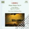 Edvard Grieg - Opere X Pf Vol. 9 (integrale) : Pezzi Lirici Opp. 54, 57 E 62 cd