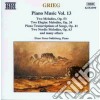 Edvard Grieg - Opere X Pf Vol.13 (integrale) : 3 Pezzi Eg 105, 2 Melodie Elegiache Op.34, Melodi cd
