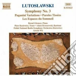 Witold Lutoslawski - Opere X Orchestra (integrale) Vol.3: Symphony No.3, Variazioni Paganini, Paroles cd