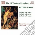 Carl Ditters Von Dittersdorf - Sinfonia In Re Min (Grave D1), In Fa Mag (Grave F7), In Sol (Grave G1) cd