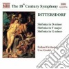 Carl Ditters Von Dittersdorf - Sinfonia In Re Min (Grave D1), In Fa Mag (Grave F7), In Sol (Grave G1) cd