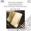 Felix Mendelssohn - Songs Without Words cd