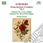 Franz Schubert - Quartetti X Archi (integrale) Vol.2: Quartetto N.10, N.13 cd