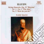 Joseph Haydn - Quartetto N.1, N.2, N.5 Op.33 cd