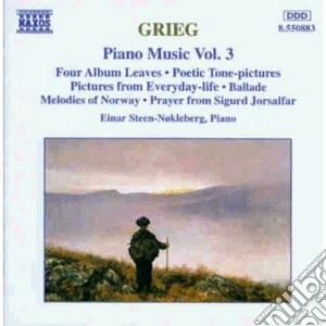Edvard Grieg - Opere X Pf Vol. 3 (integrale) : 4 Fogli D'album Op.28, Poetiske Tonebilder Op.3, cd musicale di Edvard Grieg