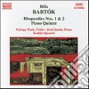 Bela Bartok - Quintetto, Rapsodie N.1 E N.2, Andante cd
