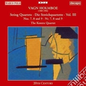 Vagn Holmboe - Quartetti Per Archi (integrale) Vol.3: N .7 Op.86, N.8 Op.87, N.9 Op.92 cd musicale di Vagn Holmboe