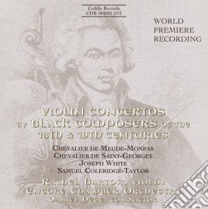 Violin Concertos By Black Composers Of The 18th And 19th Centuries cd musicale di Cheval Meude-monpas