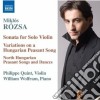 Miklos Rozsa - Musica Per Violino E Pianoforte cd