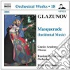 Alexander Glazunov - Masquerade (musiche Di Scena) , 2 Pezzi Op.14, Pas De Caractere Op.68 cd