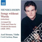 Felix Mendelssohn - Lieder Ohne Worte. (arr.f.hermann For Violino And Piano) cd