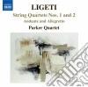 Gyorgy Ligeti - Quartetti Per Archi, Andante E Allegretto cd