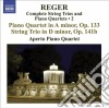 Max Reger - Complete String Trios And Piano Quartets, Vol.2 cd