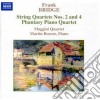 Frank Bridge - Quartetto Per Archi N.2, N.4, Phantasy Piano Quartet cd