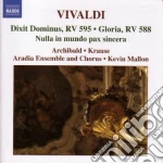 Antonio Vivaldi - Dixit Dominus Rv 595, Nulla In Mundo Pax Sincera Rv 630, Gloria Rv 588 cd