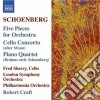 Arnold Schonberg - 5 Pieces For Orchestral, Cello COncerto, Piano Quartet cd