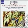 Anton Webern - Symphony: Six Pieces, Concerto For 9 Instruments cd
