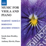 Sarah-Jane Bradley / Anthony Hewitt - Musica Per Viola E Pianoforte cd