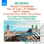 Wolfgang Amadeus Mozart - Johann Nepomuk Hummel - Arrangiamenti Delle Sinfonie Di Nn.35 haffner, 36 linz, 41jupiter cd