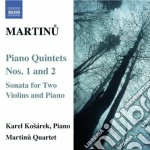 Bohuslav Martinu - Quintetto Con Pianoforte N.1 H 229, N.2 H 298, Sonata Per 2 Violini E Pf. H 216 cd
