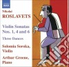 Nikolai Roslavets - Violin Sonatas Nos.1 & 4, Three Dances cd