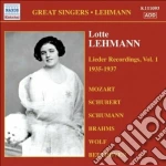 Lehmann Lotte - Lieder Recordings, Vol. 1 (1935-1937) cd