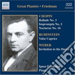 Ignaz Friedman: Great Pianists - Chopin, Rubinstein, Weber