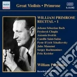 Primrose William - Recital, Vol.1: 1939-1947 cd
