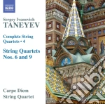 Sergei Taneyev - Quartetti Per Archi (integrale) , Vol.4: quartetto N.6 Op.19, N.9 cd