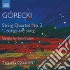 Henryk Gorecki - String Quartet No. 3 Songs Are Sung cd