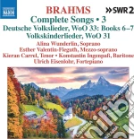Johannes Brahms - Complete Songs 3 - Deutsche Volkslieder cd