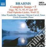 Johannes Brahms - Samtliche Lieder, Vol. 5 cd