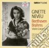 Ginette Neveau: Beethoven, Brahms - Violin Concertos (2 Cd) cd musicale di Brahms Johannes
