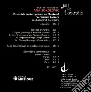 Ana Sokolovic - Jeu Des Portraits cd musicale di Ana Sokolovic