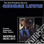 George Lewis - Solo Trombone Record cd