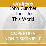 John Gunther Trio - In This World cd musicale di GUNTHER JOHN TRIO