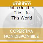 John Gunther Trio - In This World cd
