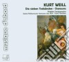 Kurt Weill - Die Sieben Todsunden, Lieder (chansons) cd