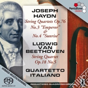 Joseph Haydn / Ludwig Van Beethoven - Quartetti Op.76 N.3 Imperatore E Op.76 N.4 Aurora (Sacd) cd musicale di Haydn / Beethoven Ludwig Van