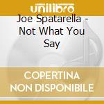 Joe Spatarella - Not What You Say cd