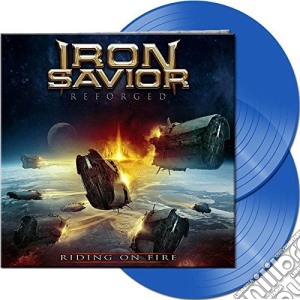 (LP Vinile) Iron Savior - Reforged - Riding On Fire (Clear Blue Vinyl) (2 Lp) lp vinile di Iron Savior