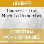 Budarest - Too Much To Remember cd