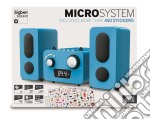 BigBen Interactive: Micro Hi-Fi System Con Altoparlanti Stickers Blue