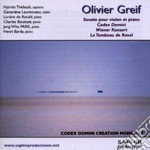 Greif Olivier - Sonata Per Violino E Pianoforte, Codex Domini, Wiener Konzert cd musicale di Olivier Greif