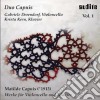 Capuis Matilde - Opere Per Violoncello E Pianoforte, Vol.1: Sonata N.1, N.2, N.3 - Duo Capuis /gabriele Derendorf, Violoncello Krista Kern, Pianofo cd