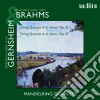 Johannes Brahms / Friedrich Gernsheim - Quartetto Per Archi Op.51 N.1 cd