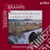 Johannes Brahms / Felix Otto Dessoff - String Quartets cd