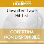 Unwritten Law - Hit List cd