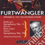 Wilhelm Furtwangler: Stockolm Concert 25/9/50 - Beethoven, Strauss, Haydn cd
